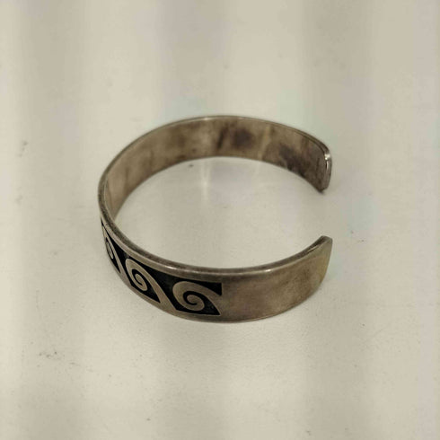 STERLING刻印 HOPI BANGLE  ホピ族 ウォーターウェーブ バングル メンズ